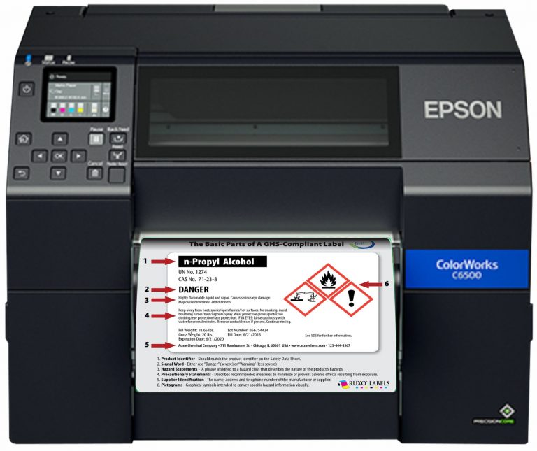 Epson C6500 RUXO Label Solutions Epson Label Printer.