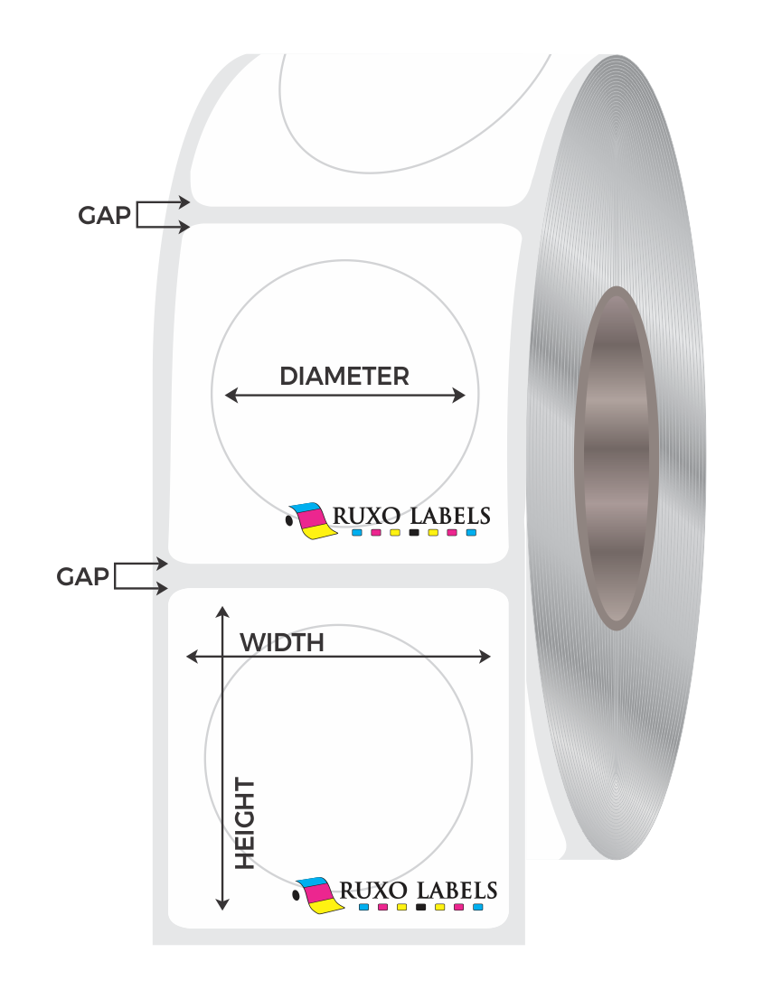 Circular die-cut labels