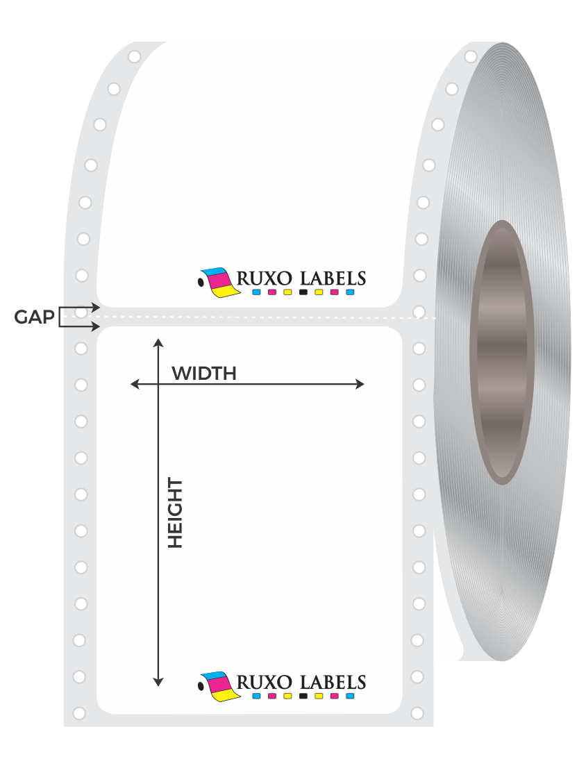 Perforated and sprocket-fed labels