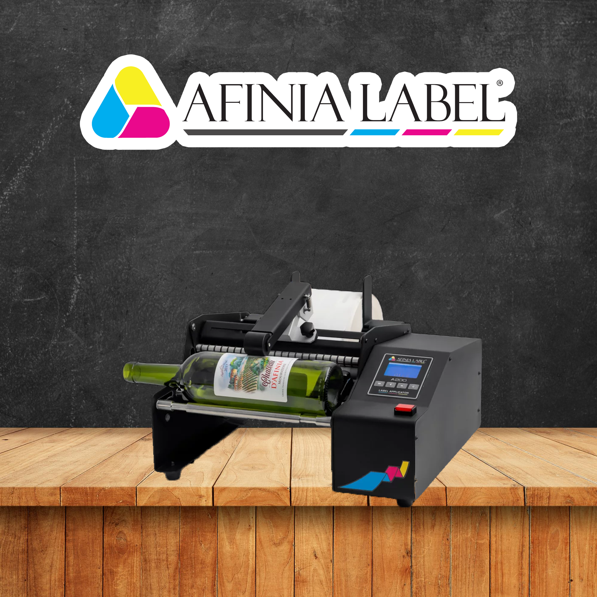 Afinia A200 bottle label applicator