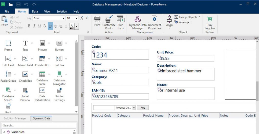 Configure rather than code NiceLabel workflow